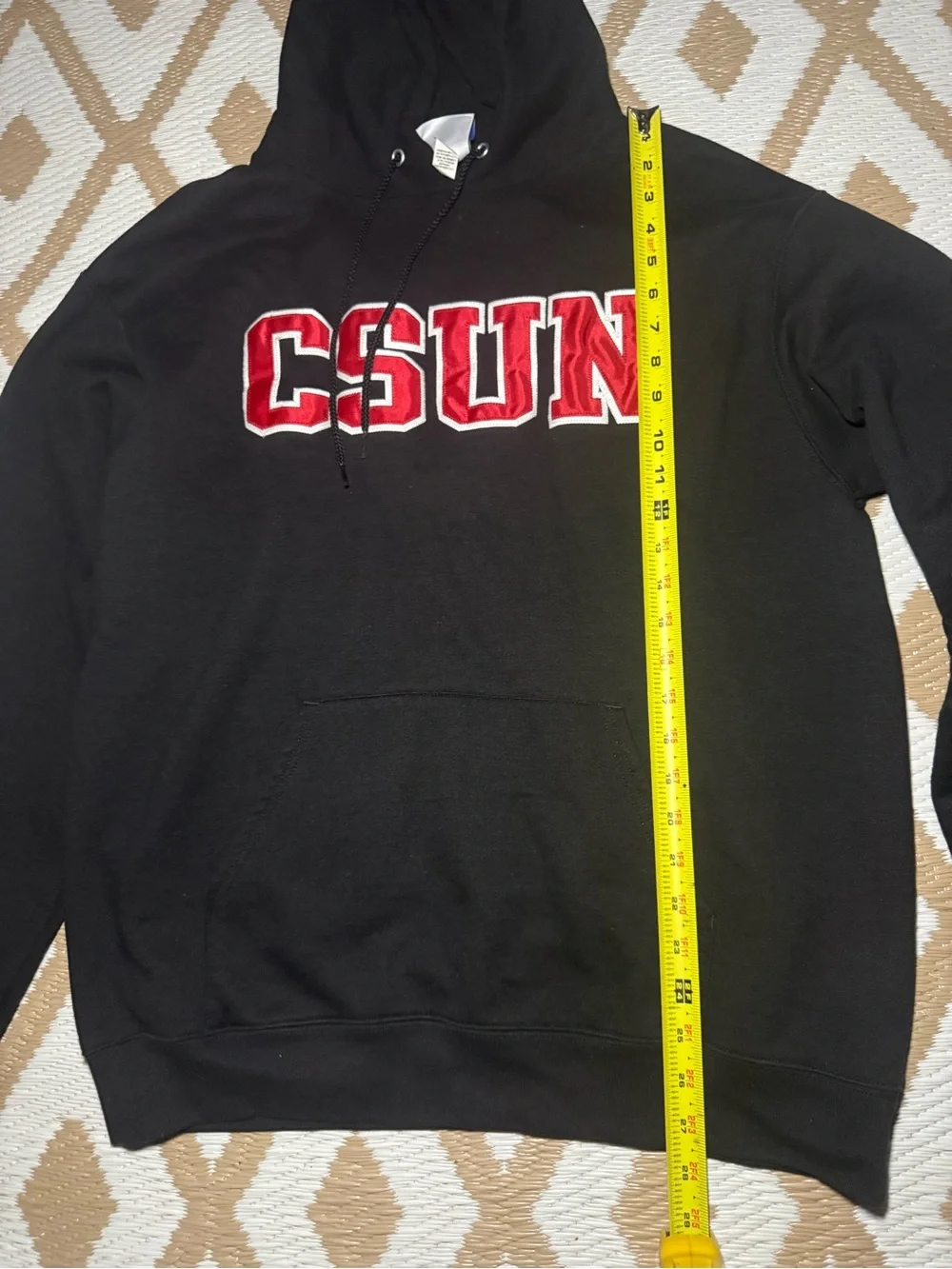 Champion Authentic Athleticwear Men's Black CSUN Logo Pullover Hoodie Fleece L